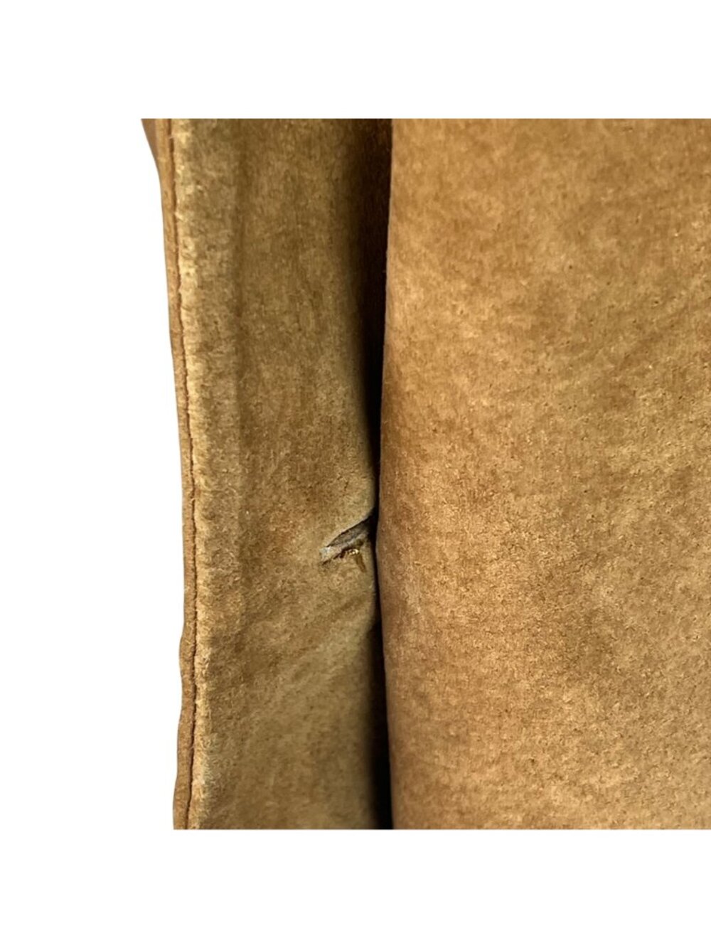 Bernardo Camel Suede Barn Chore Coat S Oversize Washable Distressed Boho Chic - Picture 11 of 15